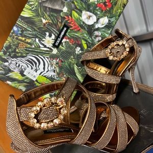 Sparkle Gold D&G Diamond Clasp Heel